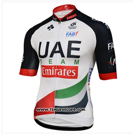 2018 Maillot Ciclismo UCI Mondo Champion Leader UAE Blanc Manches Courtes et Cuissard